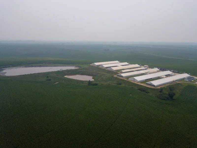 PC West, a Pillen Family Farms’ livestock operation, sits 6 miles northwest of Platte Center.<br />(Matt Waite / Flatwater Free Press)