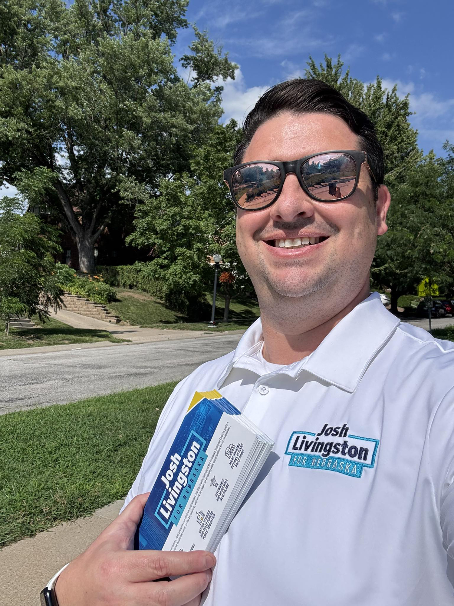 Attorney Joshua Livingston has officially hit the campaign trail, knocking on doors, to learn more about community concerns.<br />(Courtesy Photo)