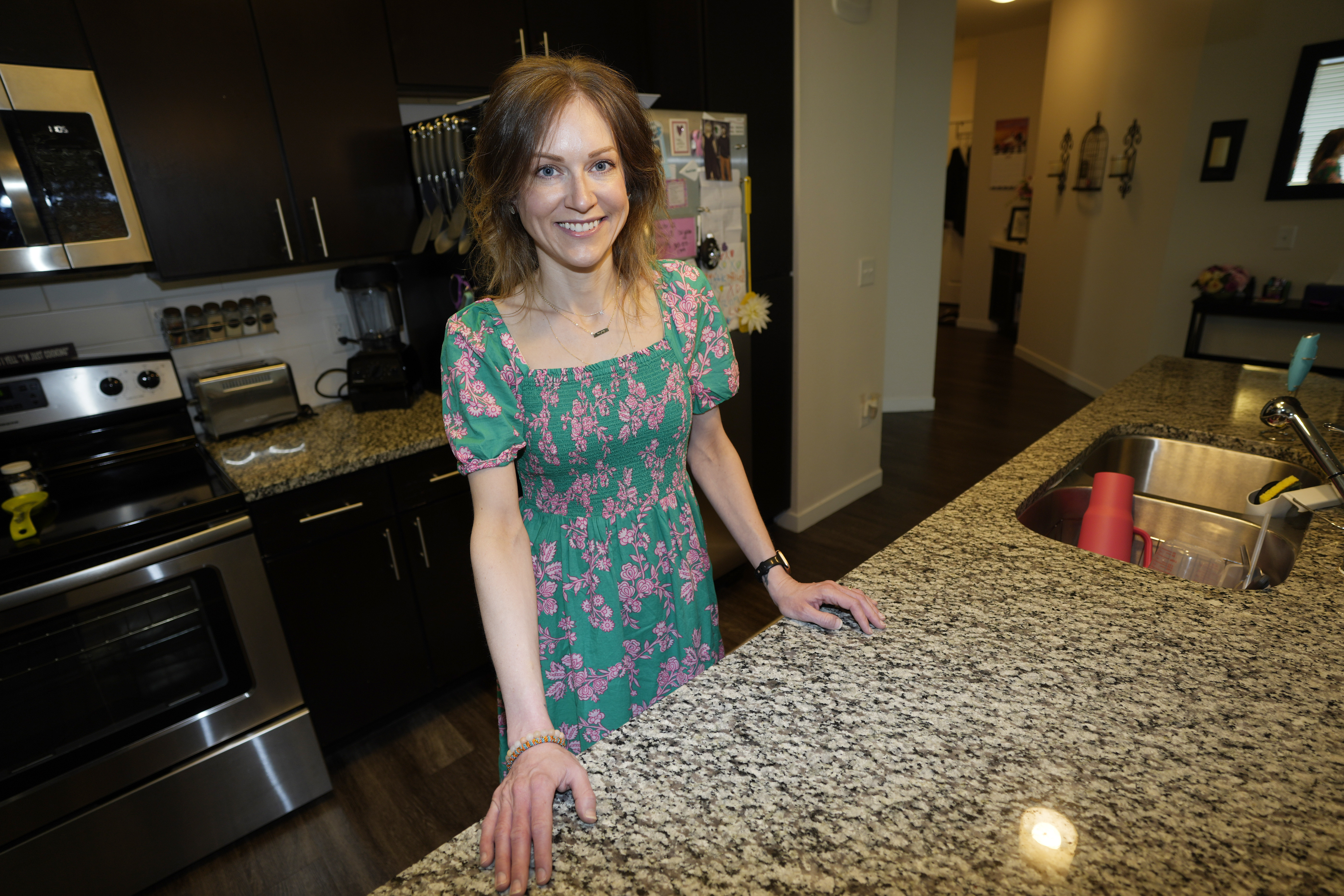 Kathleen Rickerson poses for a photo at her home Wednesday, May 24, 2023, in the west Denver suburb of Lakewood, Colo.<br />(David Zalubowski / AP Photo)