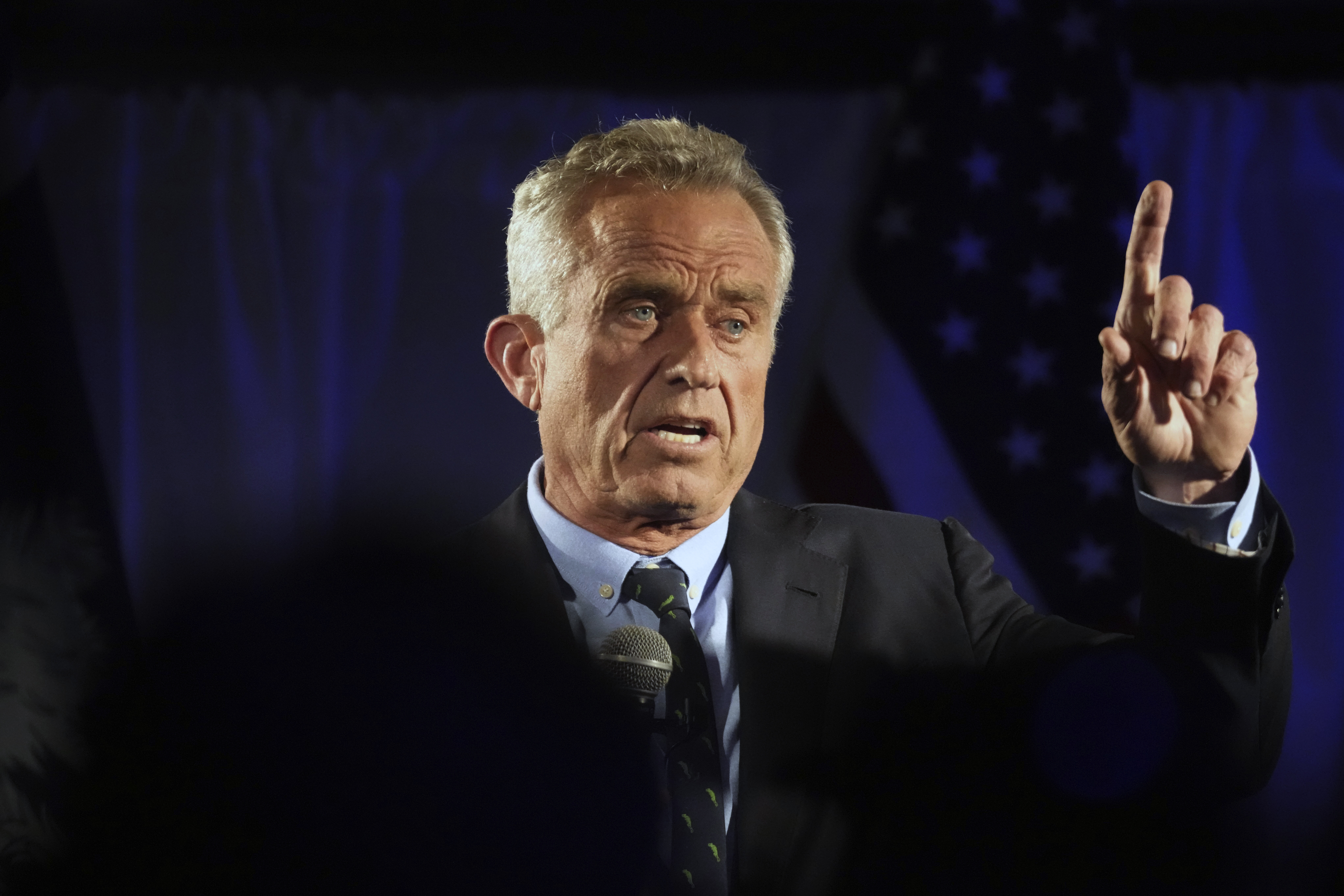 Independent presidential candidate Robert F. Kennedy Jr. speaks during a campaign event, Tuesday, Nov. 14, 2023.<br />(Meg Kinnard / AP Photo)