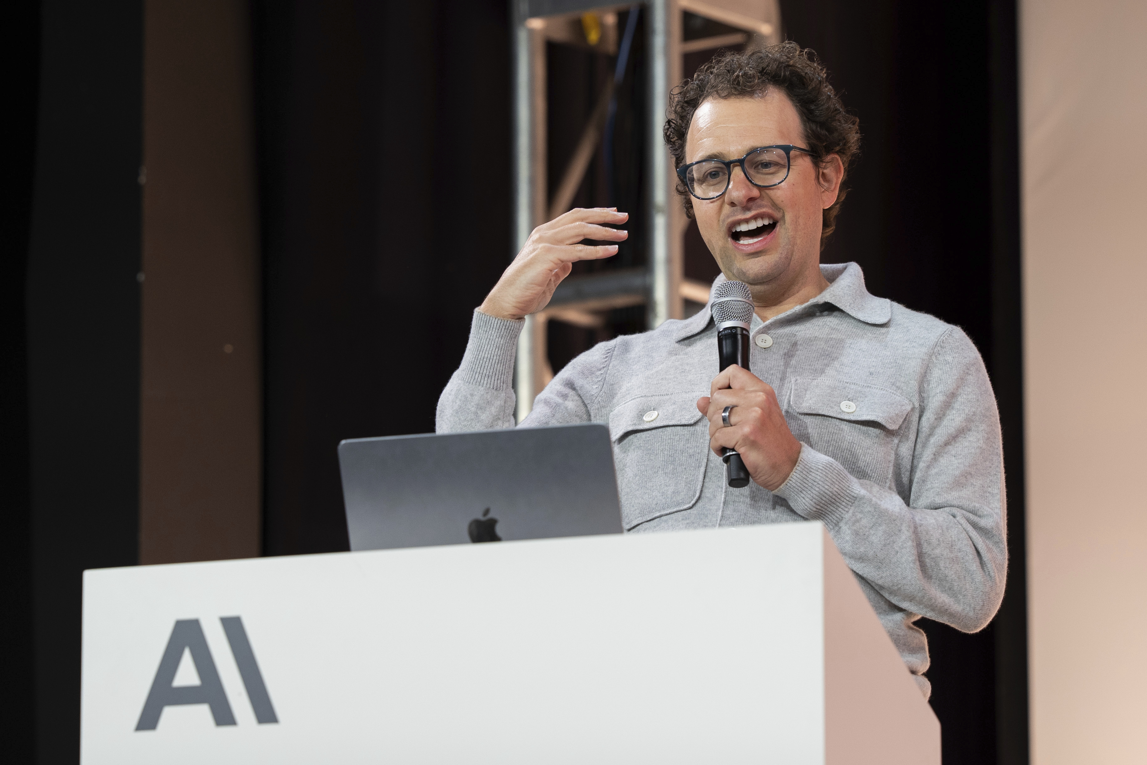 Anthropic CEO Dario Amodei on Thursday, May 22, 2025 in San Francisco.<br />(Don Feria / AP Content Services for Anthropic)