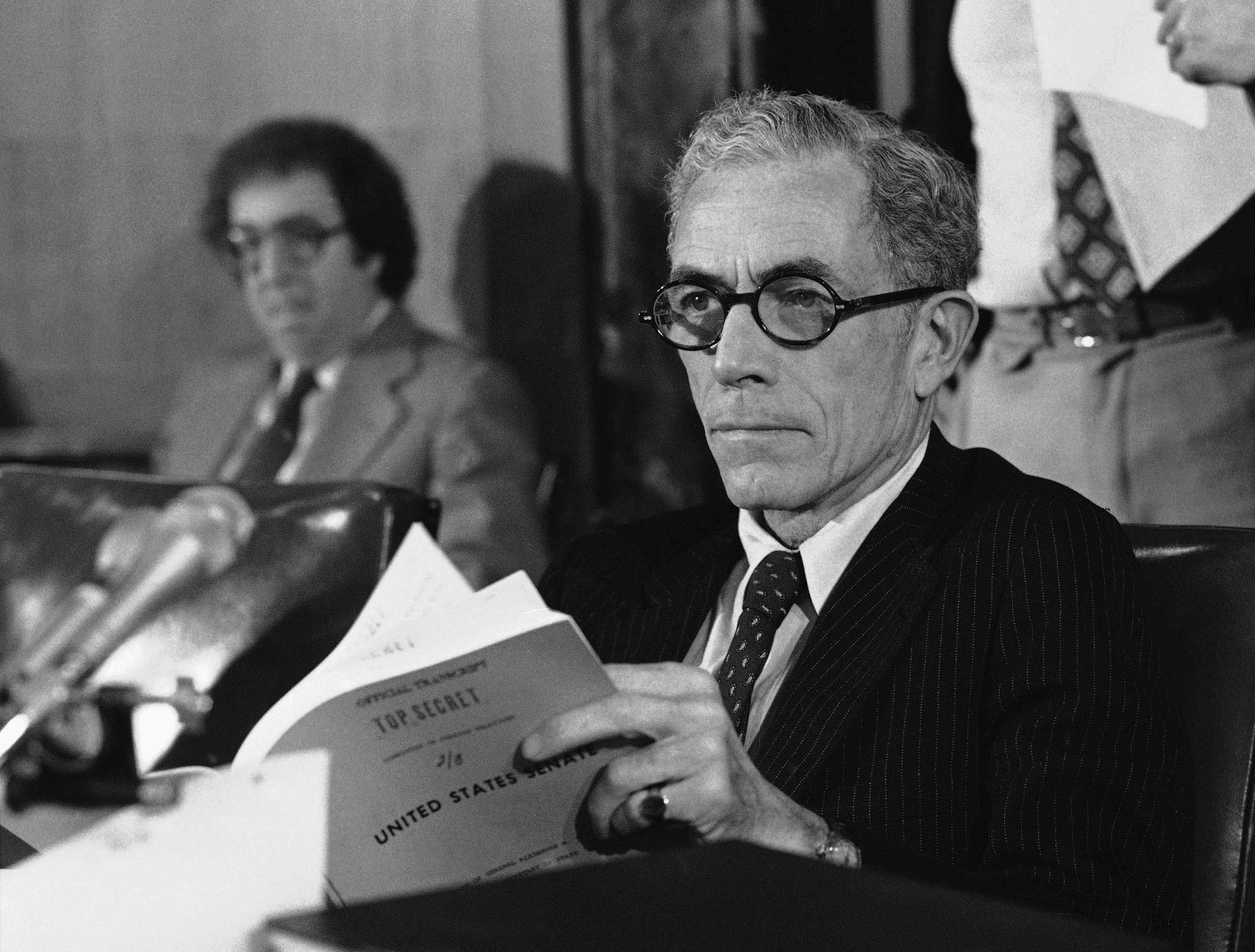 Sen. Claiborne Pell, D-R.I. on Wednesday, Jan. 14, 1981. (Charles Harrity / AP Photo)