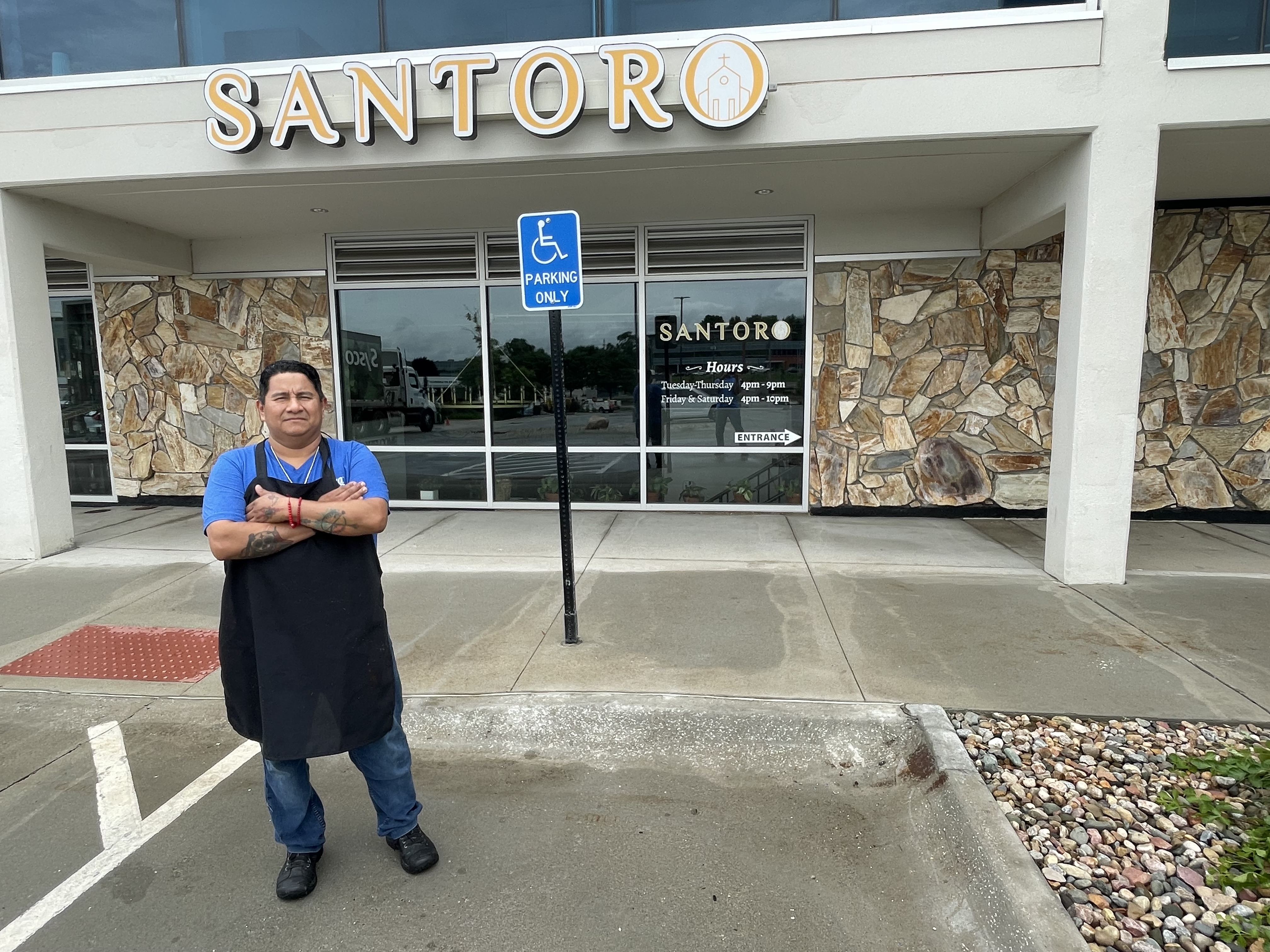 Jesus Rivera, the owner and chef at Santoro, the buzzy new restaurant at 8601 West Dodge Road in Omaha. Rivera is well known in Omaha for long operating Rivera’s, the Mexican spot that bore his name.<br />(Bob Glissmann / Flatwater Free Press)