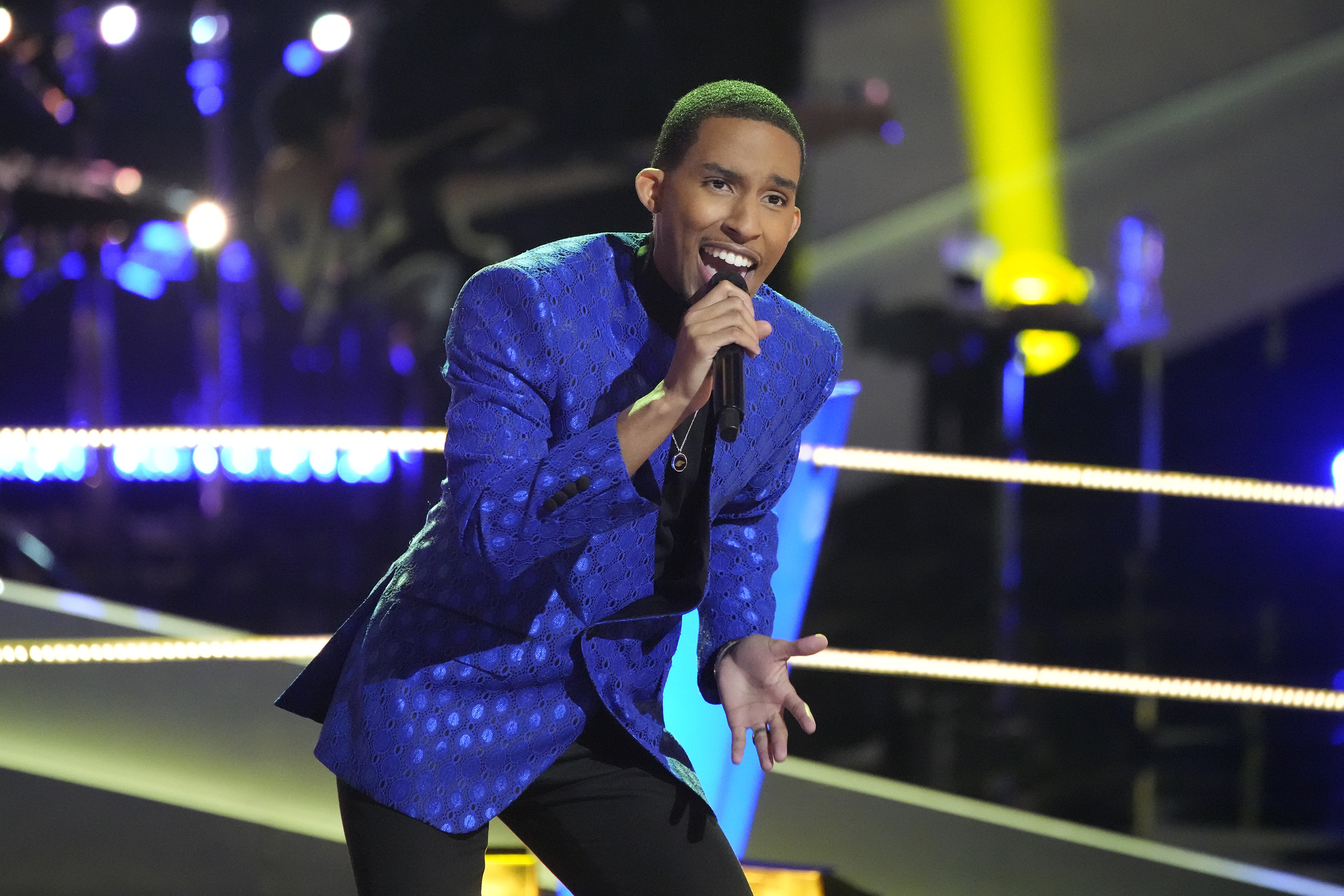 Dreion performs on season 26 of NBC’s “The Voice.” The Omaha native wowed the judges with his rendition of Earth, Wind &amp; Fire’s “Shining Star.” Dreion is now on tour, opening for the legendary group. The band is coming to La Vista’s The Astro Amphitheater on July 16.<br />(Casey Durkin / NBC)