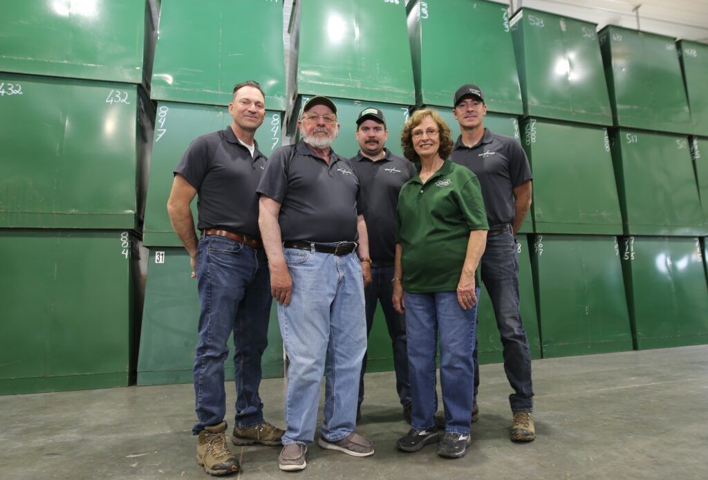 The Zangger family has built a family popcorn operation into an international seed genetics business. Family members include (from left) Luke, Chuck, Jacob, Carrie and Josh. The company’s origins trace back to the 1980s when a seed supplier challenged Chuck Zangger to try growing his own seeds.<br />(Troy Brodsky / iNk Photography / Flatwater Free Press)