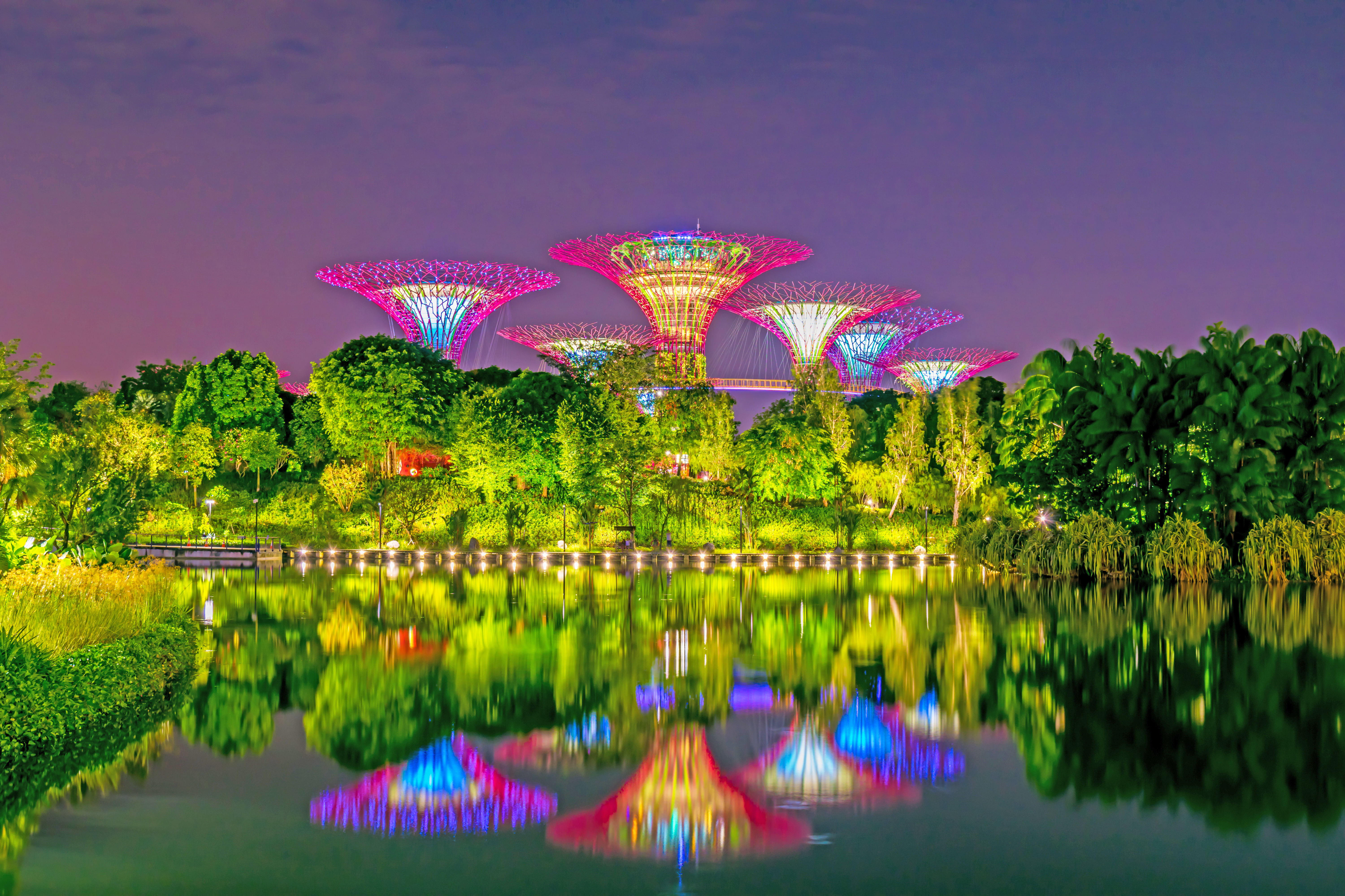 The Gardens by the Bay is a nature park spanning 250 acres in the Central Region of Singapore, adjacent to the Marina Reservoir. The park consists of three waterfront gardens: Bay South Garden (in Marina South), Bay East Garden (in Marina East) and Bay Central Garden (in Downtown Core and Kallang). Its Flower Dome is the largest glass greenhouse in the world. Gardens by the Bay was part of the nation’s plans to transform its “Garden City” to a “City in a Garden”. (Shutterstock)