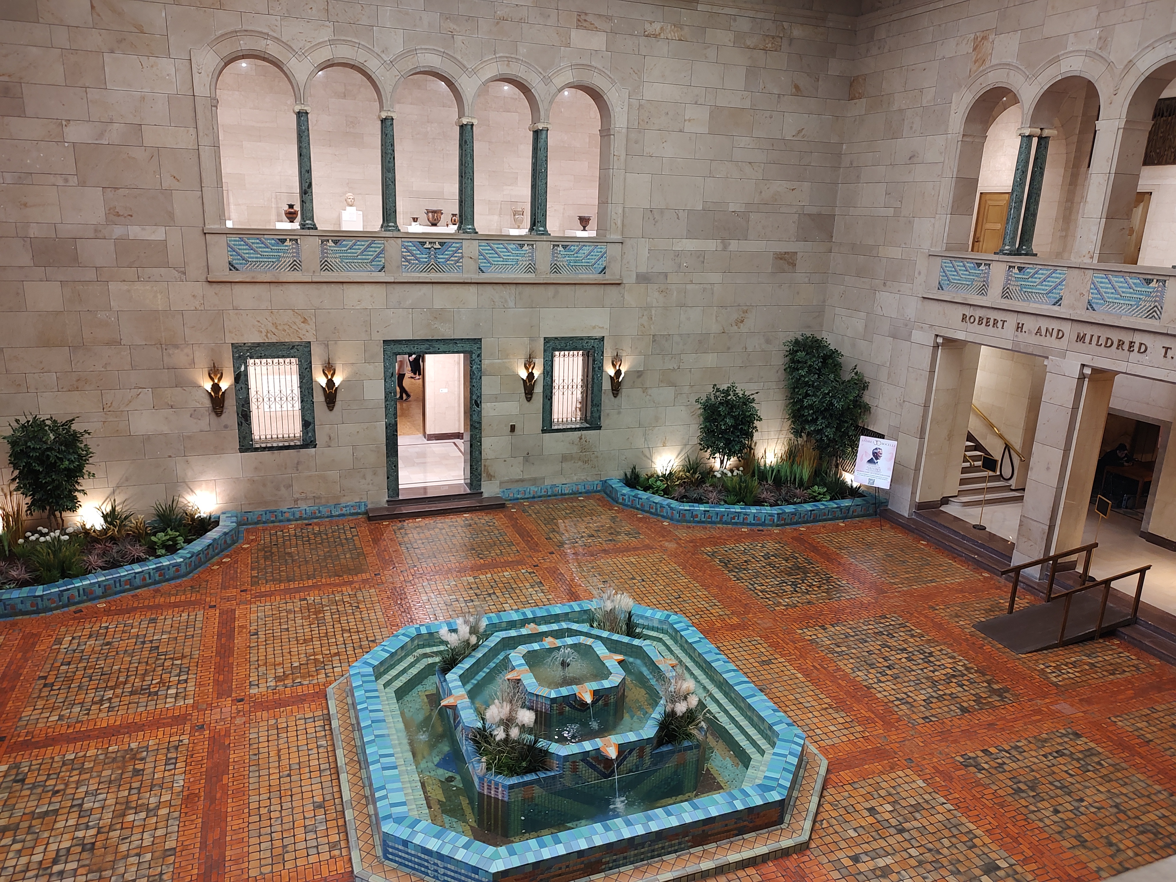 Spanish arches by a Byzantine fountain: a Mediterranean courtyard for dreamers, found in Omaha.<br />(Austin Petak / The Daily Record)