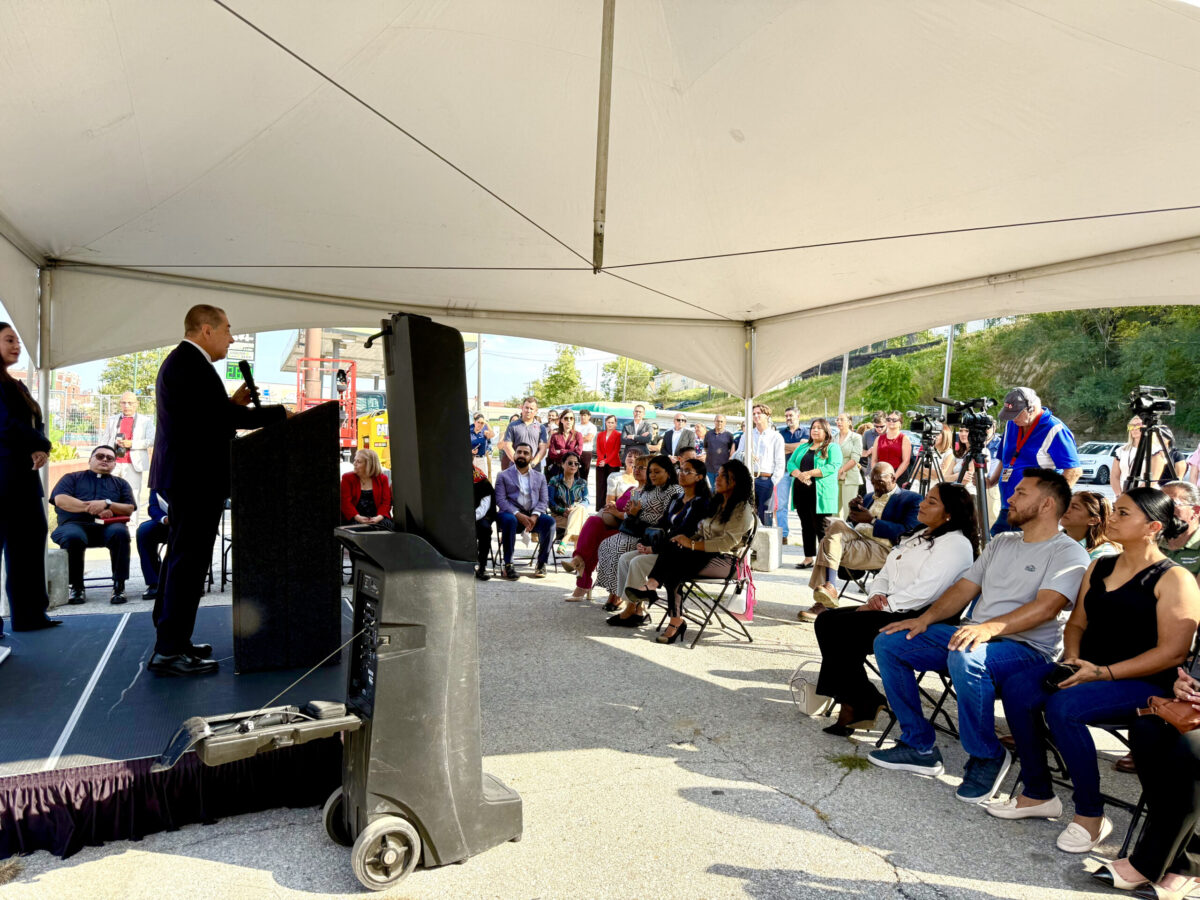 Jorge Ernesto Espejel Montes, the Mexican Consul serving Nebraska, speaks at the groundbreaking event for the Global Market.<br />(Cindy Gonzalez / Nebraska Examiner)