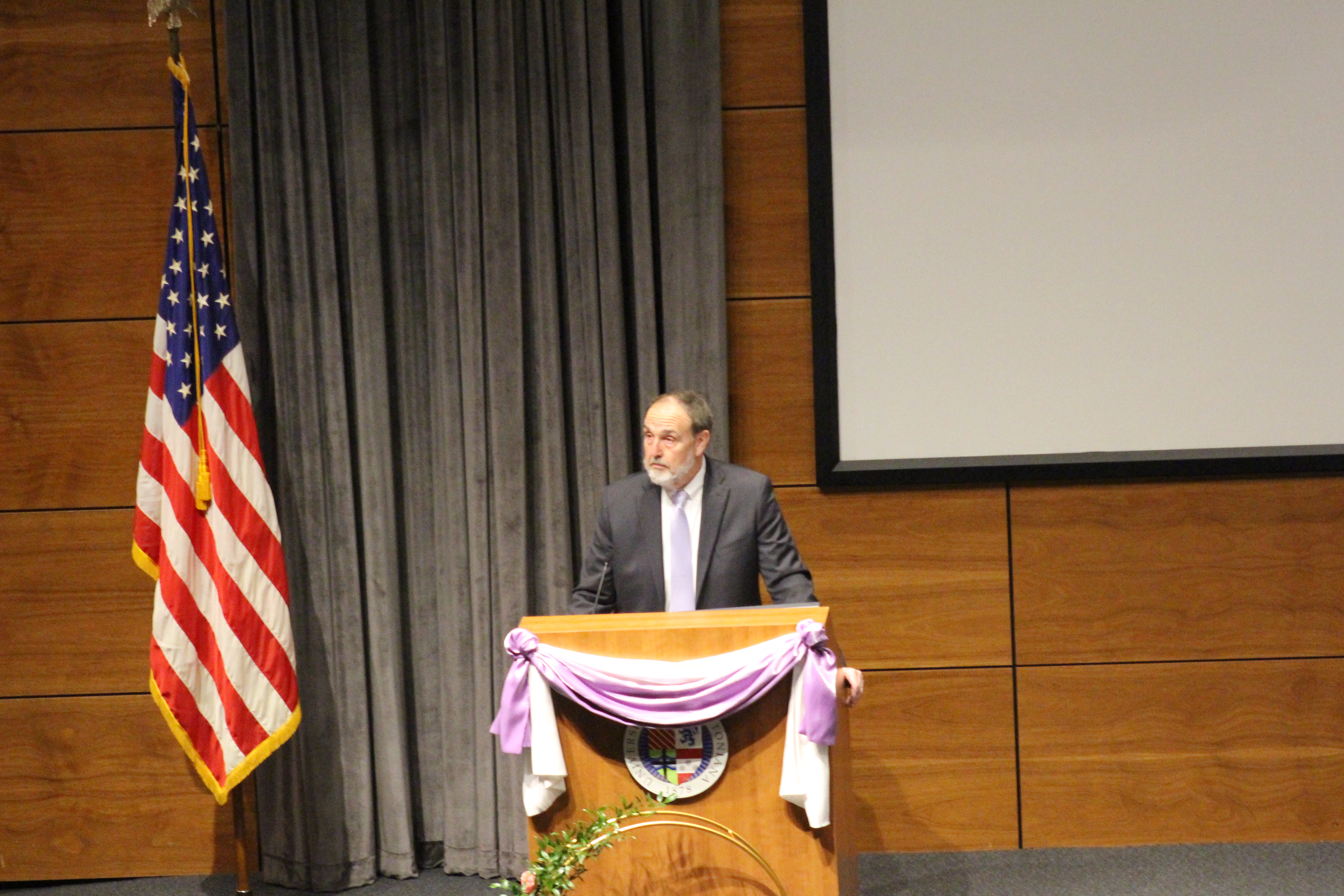 A memorial service was held for former U.S. Senior District Court Judge Laurie Smith Camp at Creighton University’s Hixson-Lied Auditorium, Tuesday, Nov. 23, 2021. (Derek Noehren/Daily Record)