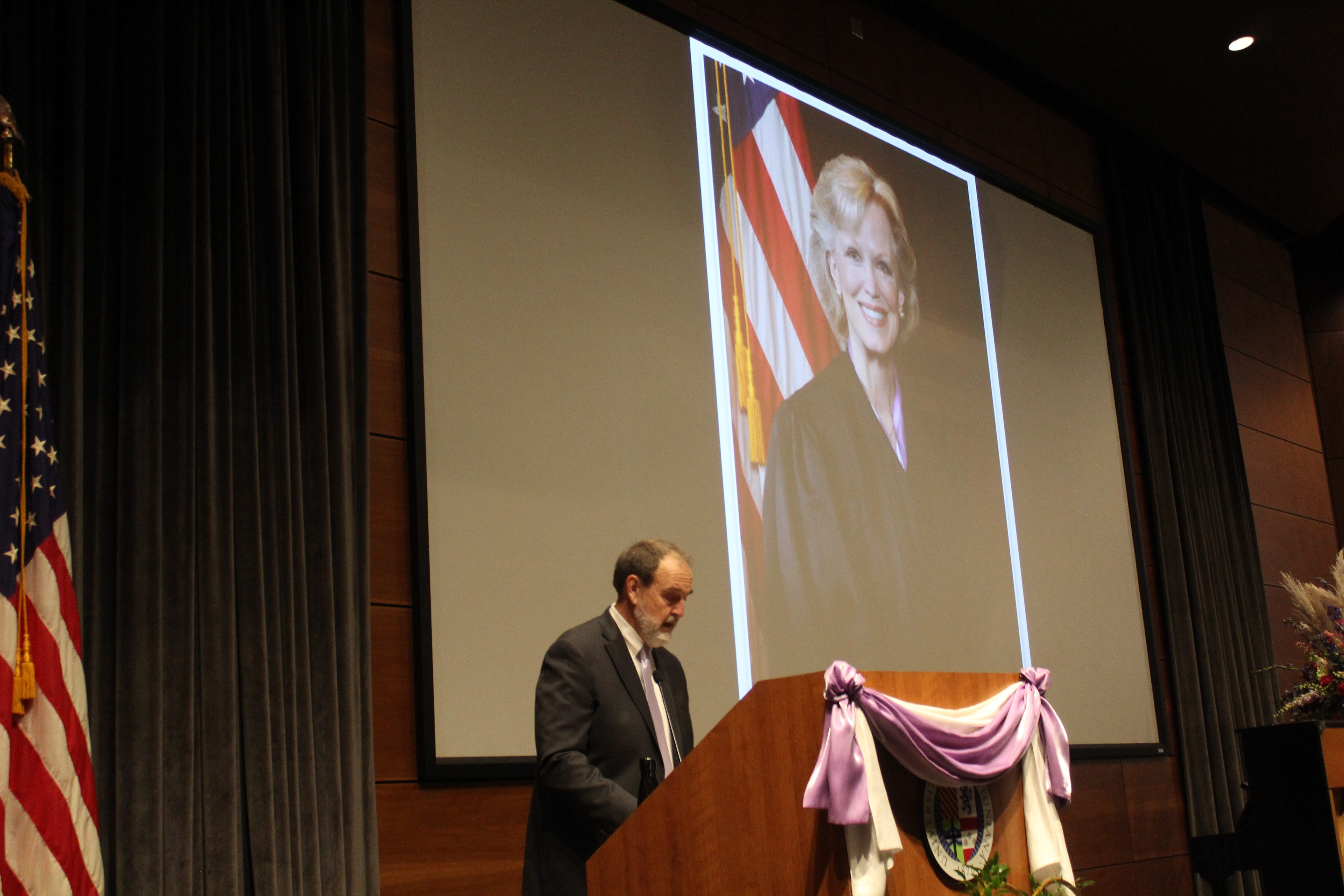 A memorial service was held for former U.S. Senior District Court Judge Laurie Smith Camp at Creighton University’s Hixson-Lied Auditorium, Tuesday, Nov. 23, 2021. (David Golbitz/Daily Record)