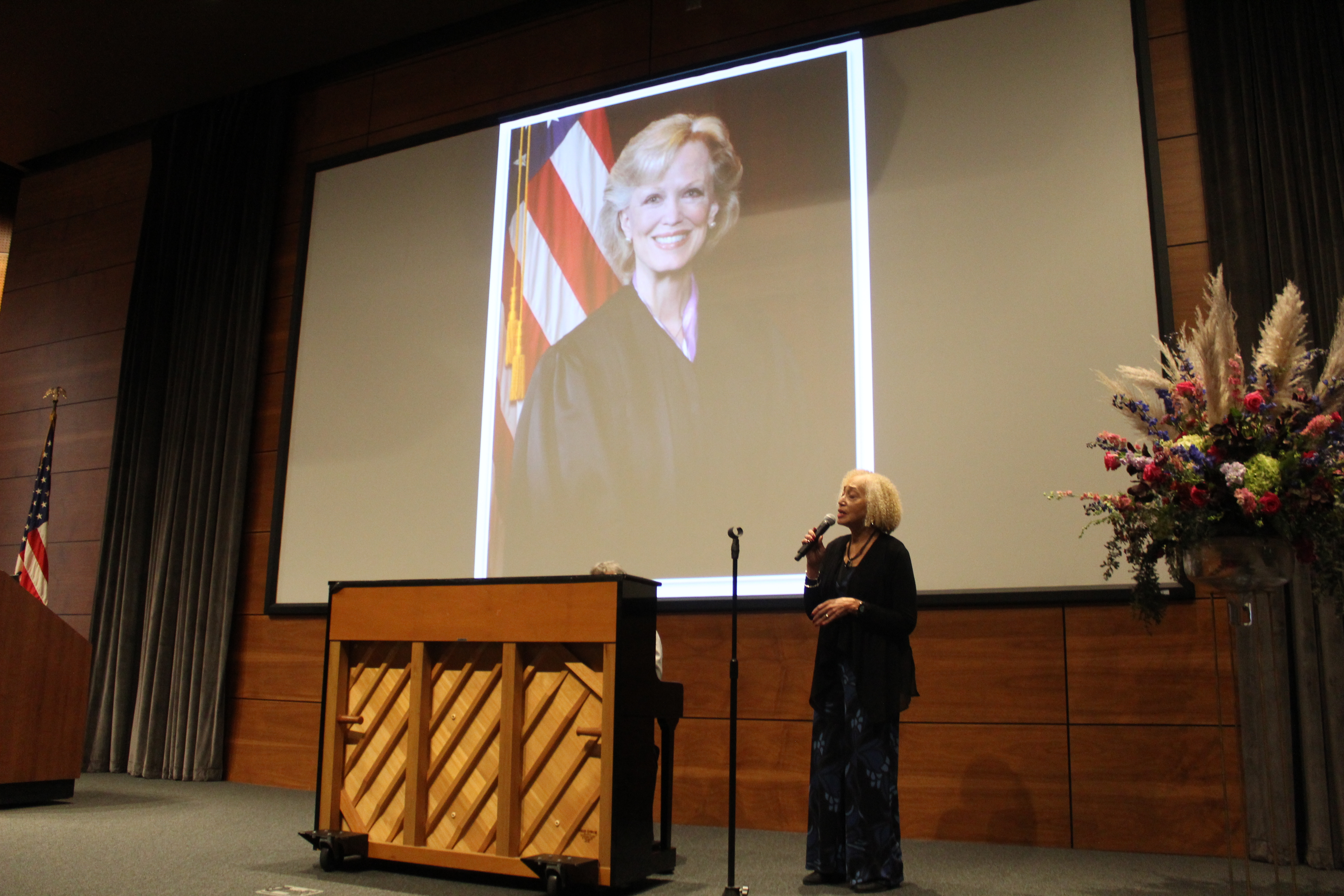 A memorial service was held for former U.S. Senior District Court Judge Laurie Smith Camp at Creighton University’s Hixson-Lied Auditorium, Tuesday, Nov. 23, 2021. (David Golbitz/Daily Record)
