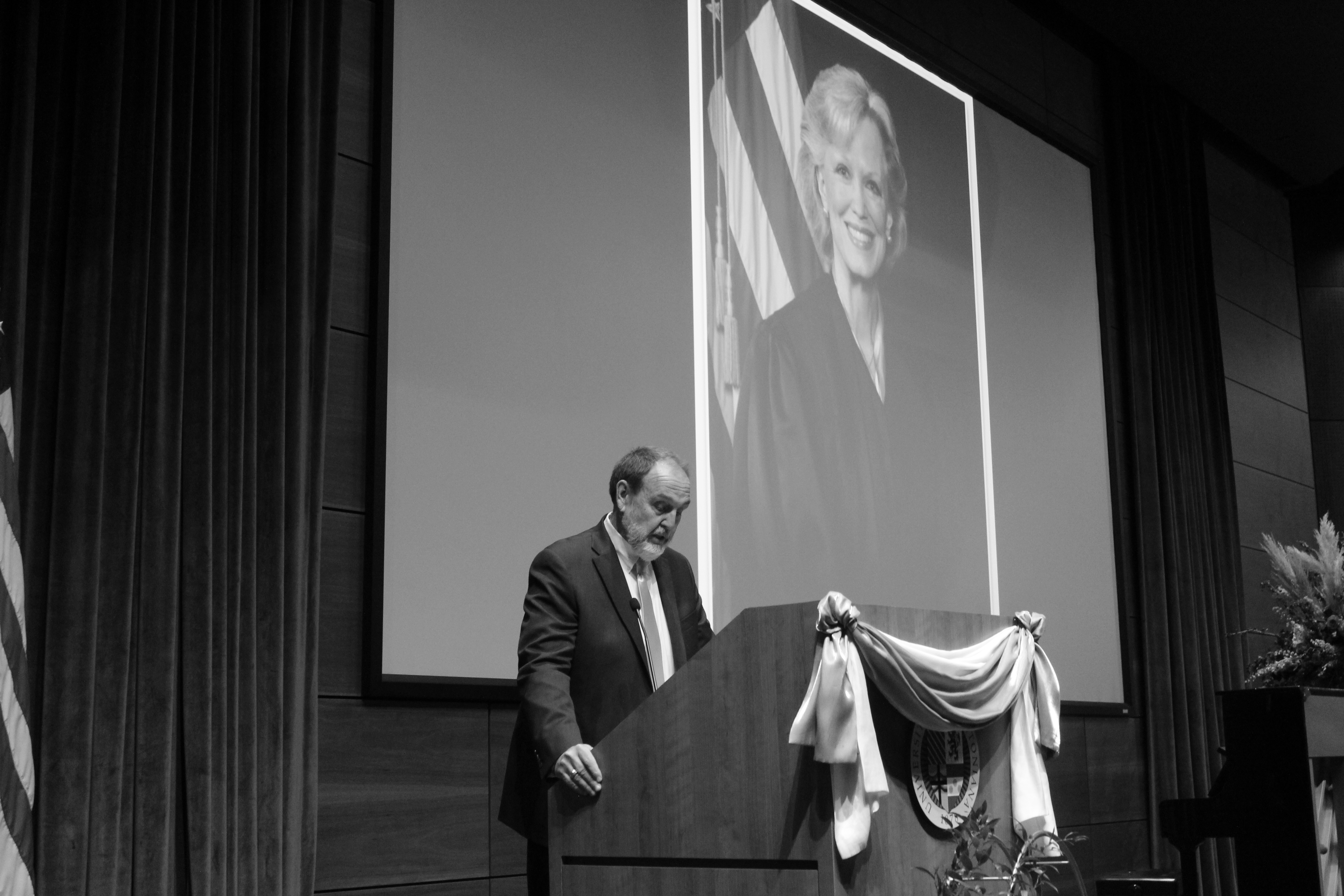 A memorial service was held for former U.S. Senior District Court Judge Laurie Smith Camp at Creighton University’s Hixson-Lied Auditorium, Tuesday, Nov. 23, 2021. (David Golbitz/Daily Record)