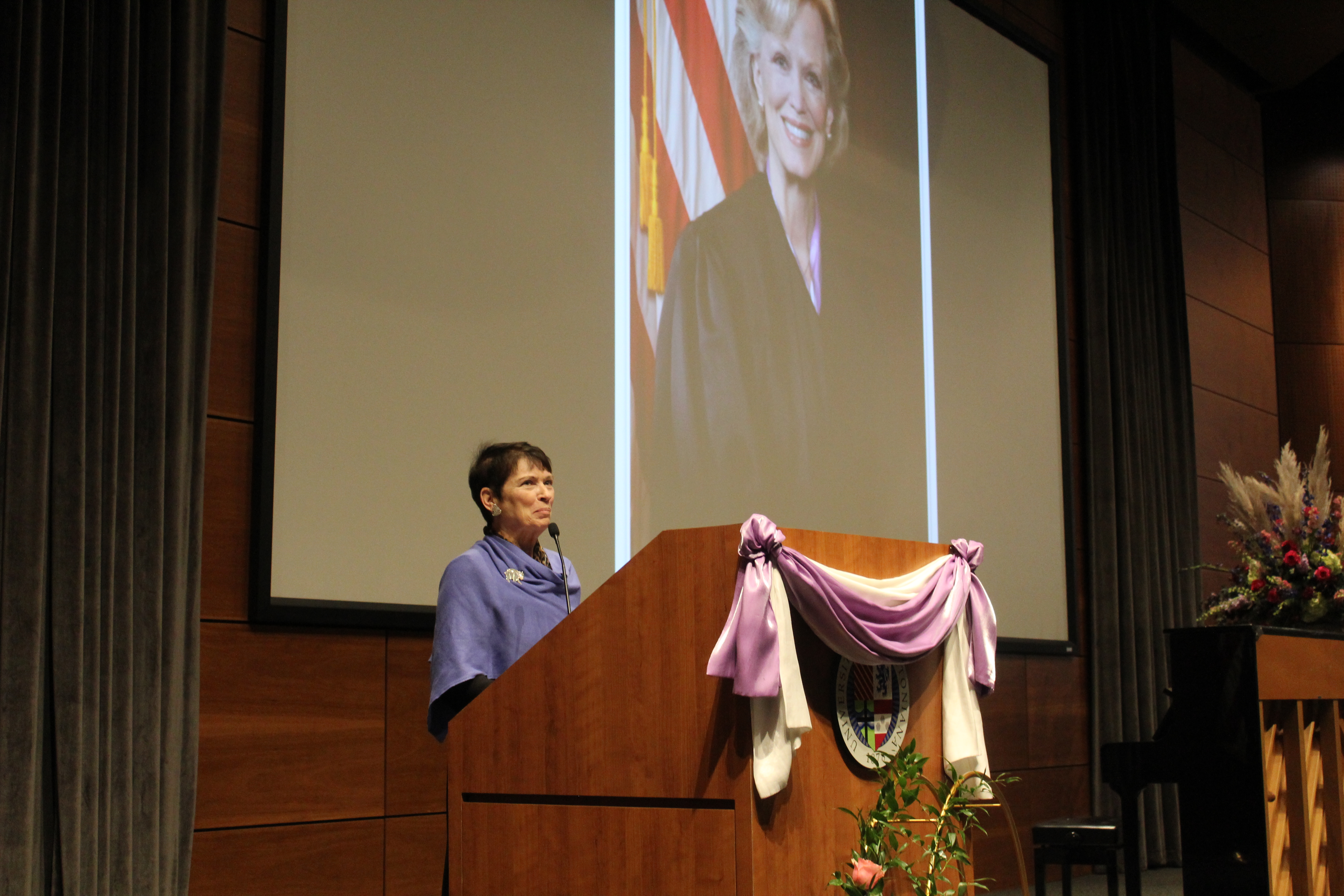 A memorial service was held for former U.S. Senior District Court Judge Laurie Smith Camp at Creighton University’s Hixson-Lied Auditorium, Tuesday, Nov. 23, 2021. (David Golbitz/Daily Record)