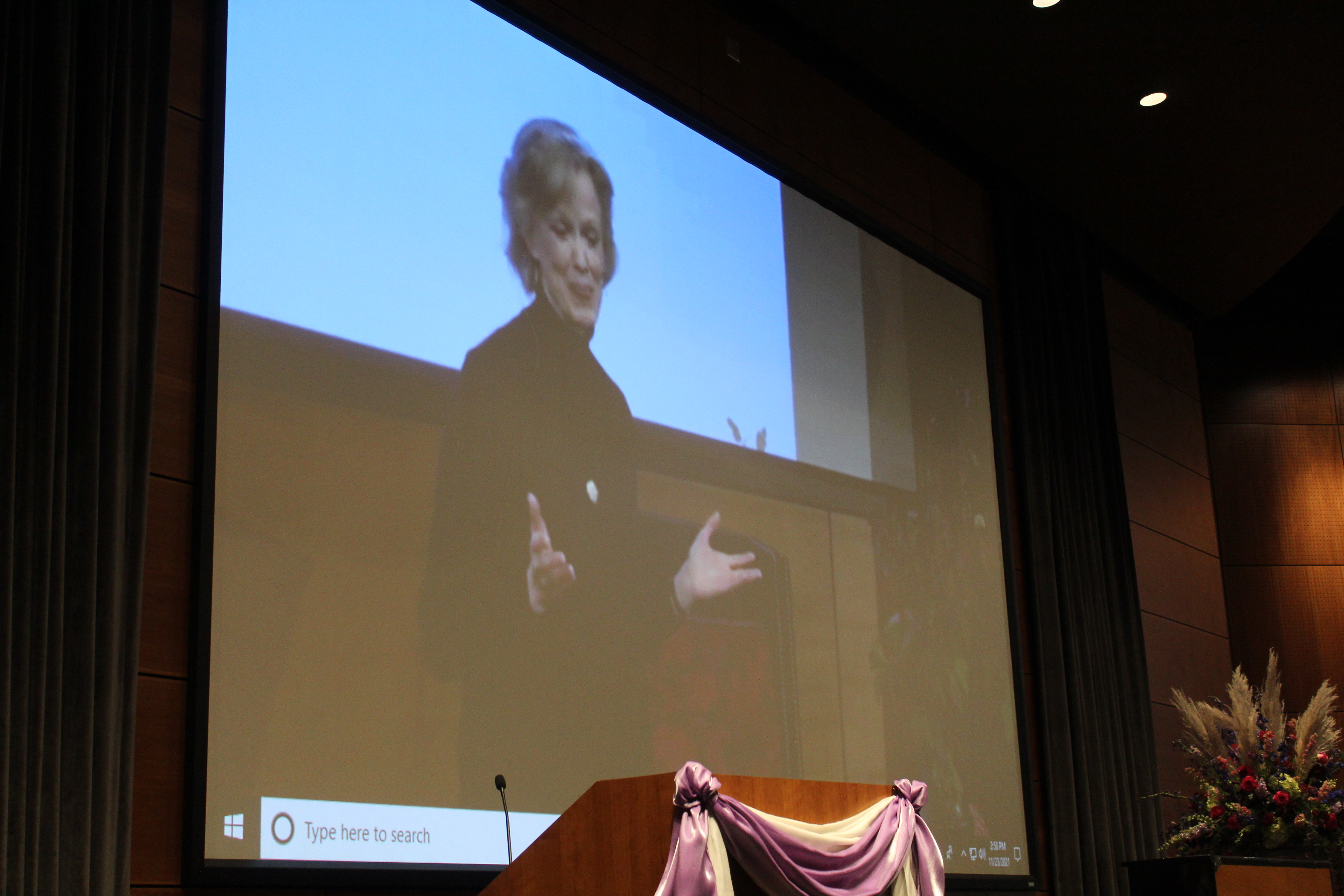 A memorial service was held for former U.S. Senior District Court Judge Laurie Smith Camp at Creighton University’s Hixson-Lied Auditorium, Tuesday, Nov. 23, 2021. (David Golbitz/Daily Record)