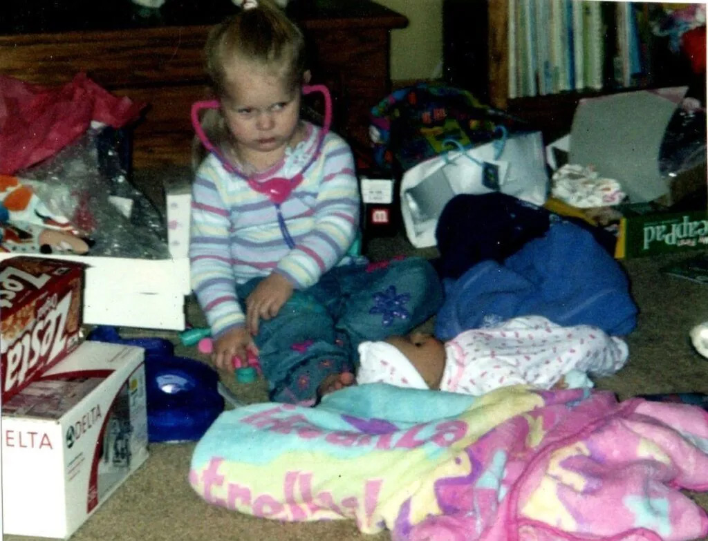 Growing up, Kendra Wait took great pride in caring for her twin dolls, Hannah and Rose. It was an early sign that Wait, now a senior and star volleyball player at Creighton University, would pursue nursing later in life.<br />(Courtesy of the Wait family)
