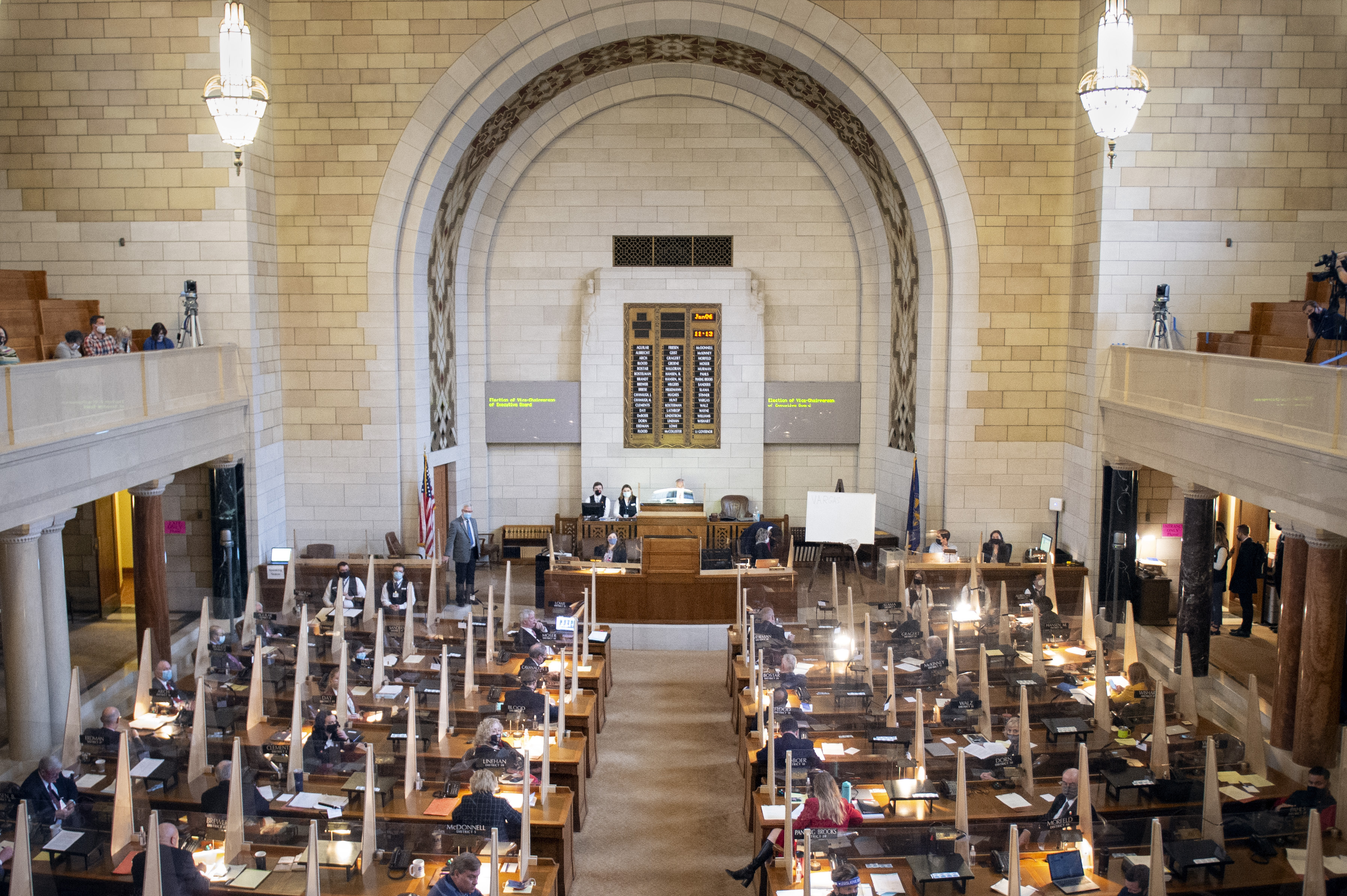 Based on interviews, public comments, endorsements and previous votes, at least 31 Nebraska state senators are likely to support a proposal to ban abortions after cardiac activity is detected (roughly six weeks). It would need 33 votes to overcome a filibuster, clearing the way for its passage.<br />(Justin Wan / Lincoln Journal Star via AP Photo)