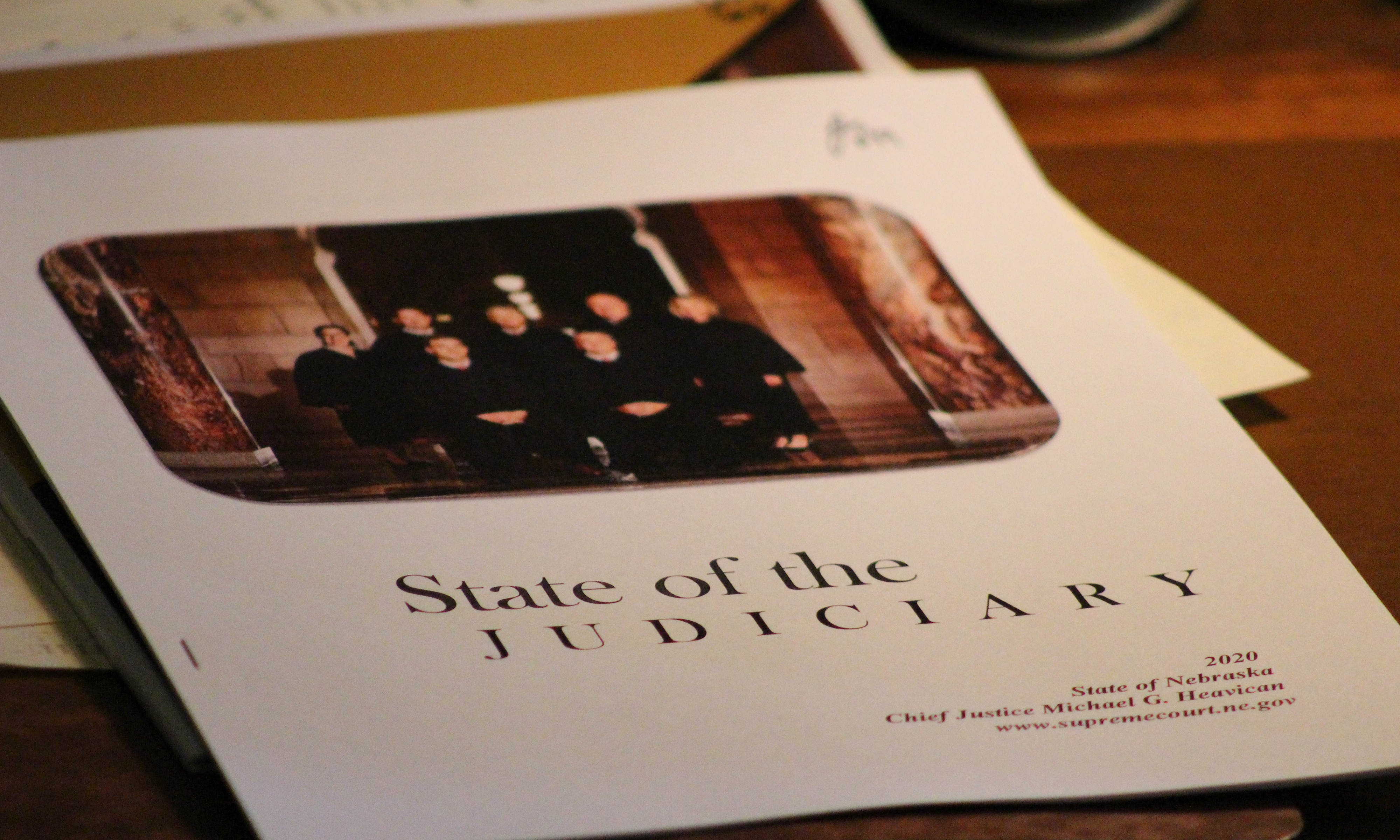 The State of the Judiciary address was presented lawmakers at the Nebraska Legislature on Wednesday, Jan. 22, 2020. (Photo by Scott Stewart)