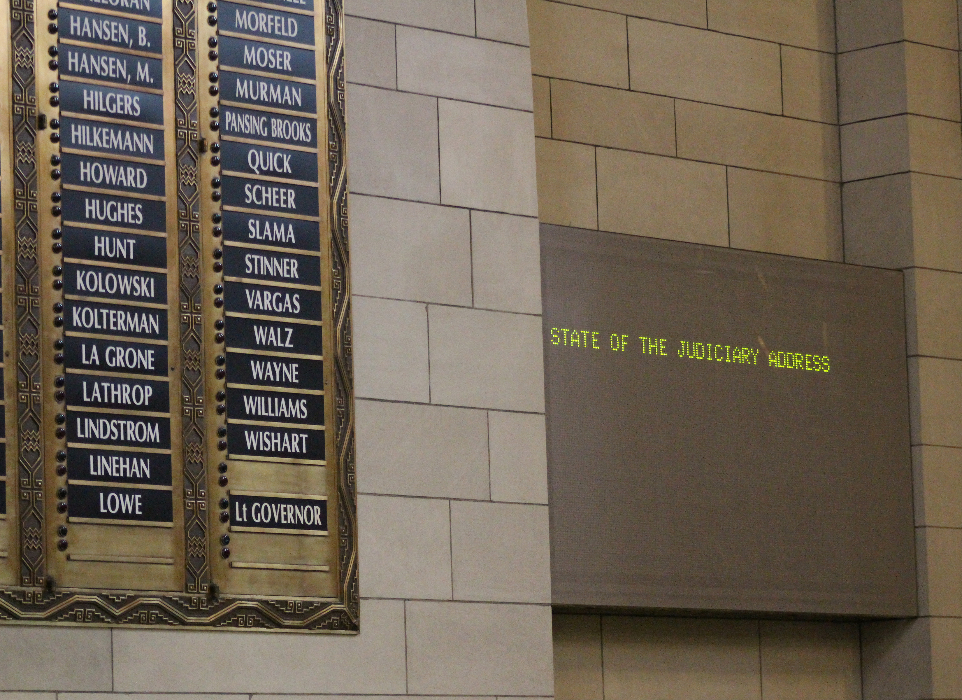 The State of the Judiciary address was presented lawmakers at the Nebraska Legislature on Wednesday, Jan. 22, 2020. (Photo by Scott Stewart)