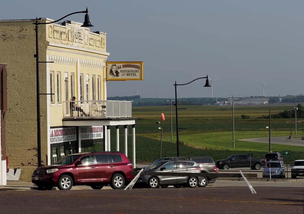 La Michocana Restaurant and Lounge in Wakefield, which sits on the edge of downtown has become a meeting place for longtime residents and newcomers alike.<br />(Jerry L Mennenga / Flatwater Free Press)