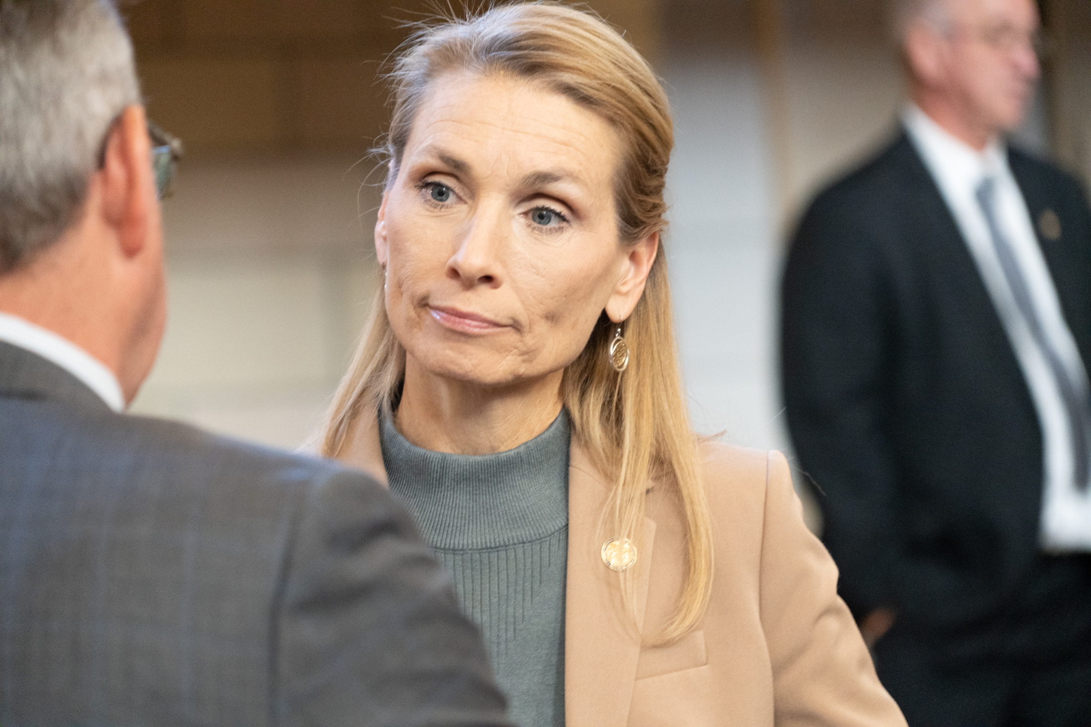 Sen. Christy Armendariz of Omaha, a registered Republican, said she wasn’t comfortable being characterized as leaning one way or the other regarding the six-week abortion ban bill.<br />(Zach Wendling / Nebraska News Service)