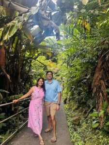 Endocrinologist Dr. Manikya Kuriti and her husband, Dr. Vinay Nidadavolu, pose for a photo. The couple are H-1B doctors in Louisville who see patients in the surrounding rural communities.<br /> (Courtesy of Dr. Manikya Kuriti)