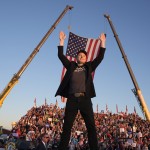Tesla and SpaceX CEO Elon Musk walks to the stage to speak at the Butler Farm Show, Oct. 5, 2024, in Butler, Pa.
 (Alex Brandon / AP Photo)