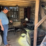 The interior of the Mayhew Cabin has furnishings from the era of settlement in Nebraska.
(Paul Hammel / Nebraska Examiner)