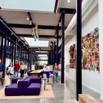 The Catalyst adaptive reuse project in midtown Omaha is to get an award at this year’s CRE Summit. Shown here is a corridor of the co-working hub, which used to be an alleyway on an old steel plant campus. The building is expected to be a magnet for innovative health care businesses. 
(Cindy Gonzalez / Nebraska Examiner)