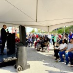 Jorge Ernesto Espejel Montes, the Mexican Consul serving Nebraska, speaks at the groundbreaking event for the Global Market. 
(Cindy Gonzalez / Nebraska Examiner)