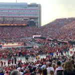 More than 92,000 fans crowded into Memorial Stadium for “Volleyball Day,” setting a new world record for attendance at a women’s athletic event, Aug. 30, 2023. 
(Paul Hammel / Nebraska Examiner)