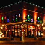 Omaha’s Holiday Lights Festival illuminates 72 acres of The Riverfront parks system along with Old Market and main corridors of South and North Omaha. Shown here are previous holiday seasons at The Riverfront’s Gene Leahy Mall.
(Courtesy of Holiday Lights Festival)