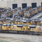Union Pacific’s Bailey Yard in North Platte, the largest rail yard in the world, handles roughly 14,000 rail cars every day. The railroad company, which is headquartered in Omaha, is already one of the country’s largest. Now, Union Pacific is seeking a merger that would give it control of more than 40% of rail freight traffic in the United States. 
(Christopher Turley / Flatwater Free Press)
