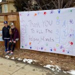 The Marshall Fire impacted people of all ages. Rebecca Slusar organized her children and their friends in the neighborhood to paint signs of community resilience and thanking first responders. 
(Courtesy of the Louisville Historical Museum)