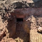 A tunnel discovered under the ground near 27th and Leavenworth Street where an apartment building is to rise. Developers said building data had no record.
(Courtesy of Hausmann Construction)