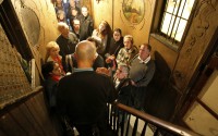 A guide leads a tour at the Tenement Museum on the Lower East Side in New York, on Oct. 7, 2008. 
(Kathy Willens / AP Photo)