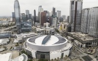 This aerial view shows Crypto.com Arena in downtown Los Angeles, Tuesday, Sept. 5, 2023.
(Jae C. Hong / AP Photo)