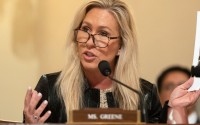 Rep. Marjorie Taylor Greene, R-Ga., speaks during a hearing of the House Committee on Homeland Security on Capitol Hill in Washington, Thursday, Dec. 11, 2025. 
(Mark Schiefelbein / AP Photo)