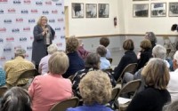 State Sen. Carol Blood speaks at one of her town hall events in Omaha. 
(<a href="https://nebraskaexaminer.com/author/aaron-sanderford/">Aaron Sanderford</a> / Nebraska Examiner)