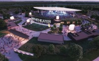 An amphitheater with 15,000 seats and a covered roof, spanning 120 acres and attracting 50 major concerts a year, would be a signature part of Woodsonia’s proposed transformational project at the Gretna good life district near the Nebraska Crossing shopping center at Interstate 80 and Highway 31. 
(Courtesy of Woodsonia Real Estate)