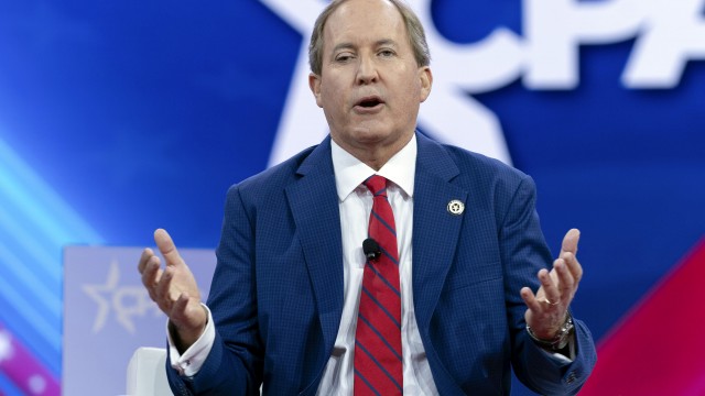Texas Attorney General Ken Paxton speaks during the Conservative Political Action Conference, CPAC 2024, Feb. 23, 2024. 
(Jose Luis Magana / AP Photo)
