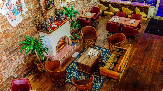 Masa Luna opened in September in Omaha's Little Bohemia to much buzz, reviewer Sarah Baker Hansen writes. The restaurant has a singular retro-fun look with a “your grandparents’ basement but cooler” vibe, she says. 
(Joshua Foo / Flatwater Free Press)