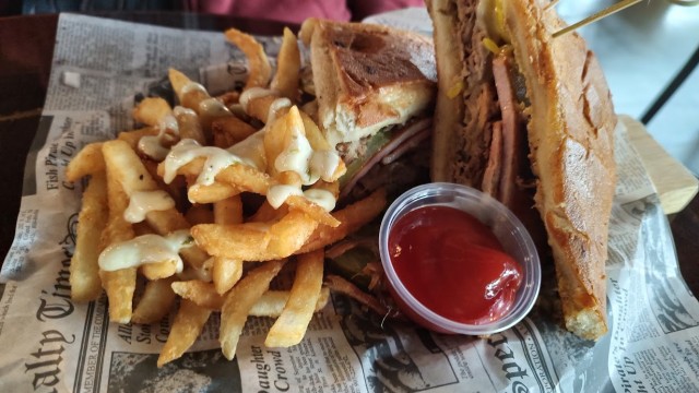 An outstanding Cuban rated 10/10 by an old South Omaha Dad, with crispy fries. Worth it to go and try if you are looking for the perfect Cuban.
(Austin Petak / The Daily Record)