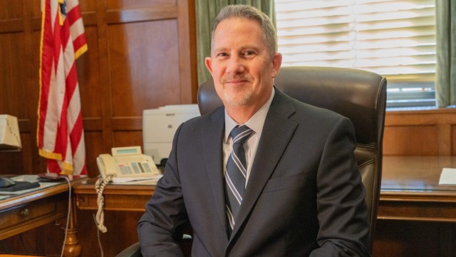 Nebraska Supreme Court Chief Justice Jeffrey Funke in his private office in the Nebraska State Capitol on Nov. 4, 2025. 
(Zach Wendling / Nebraska Examiner)
