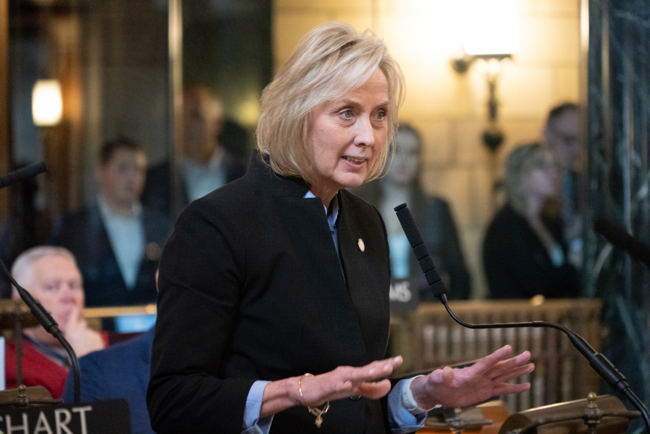 Sen. Lynne Walz of Fremont, a registered Democrat, said in an interview she doesn’t know how she’ll vote on the six-week abortion ban bill.<br />(Zach Wendling / Nebraska News Service)