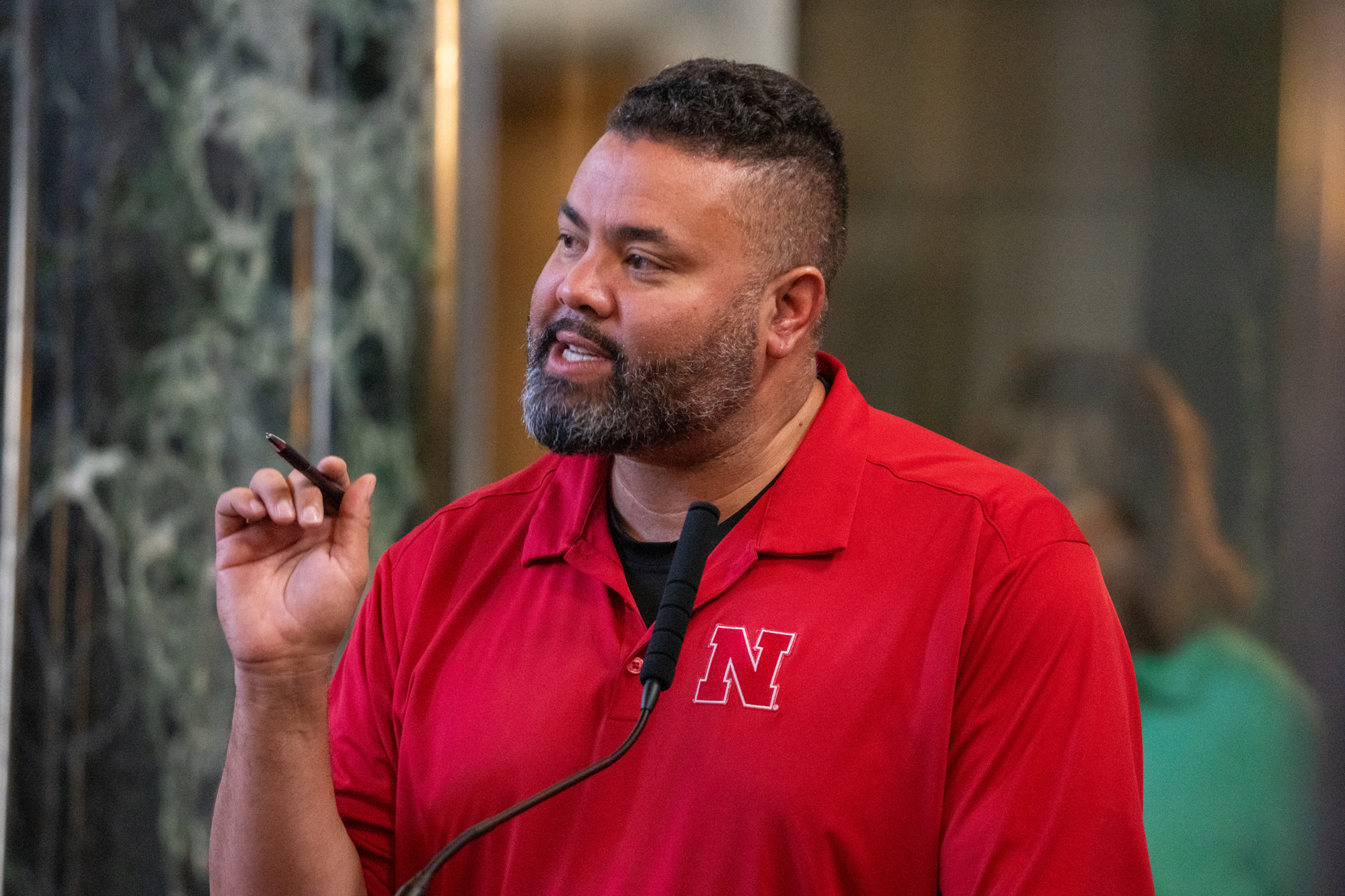 Former State Sen. Justin Wayne of Omaha, Aug. 17, 2024.<br />(Zach Wendling / Nebraska Examiner)