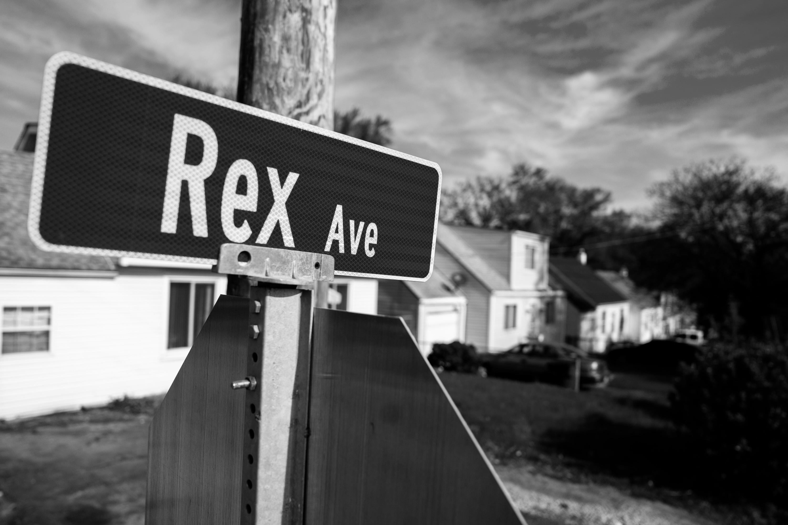 Homes line Rex Avenue on Friday, April 21, 2023, in Breckenridge Hills, Mo.<br />(Brian Muñoz / St. Louis Public Radio)