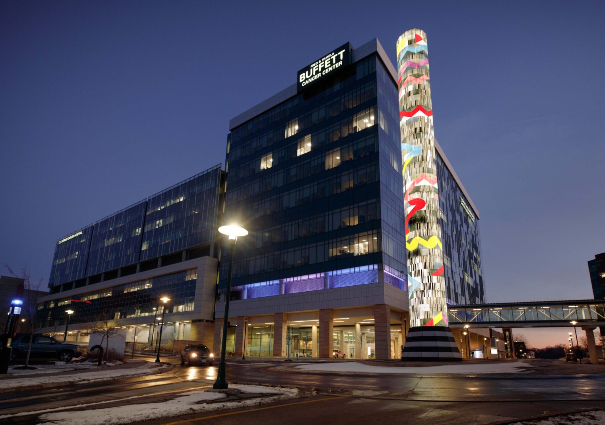 The Fred &amp; Pamela Buffett Cancer Center at the University of Nebraska Medical Center.<br />(Kent Sievers / UNMC)