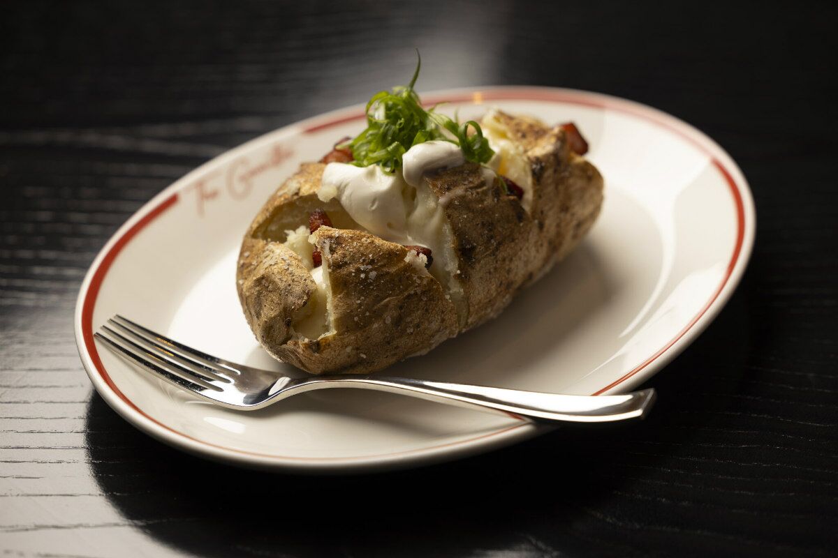 The Committee’s loaded baked potato is an upgrade in every way from a regular baked potato.<br />(Ryan Soderlin / Flatwater Free Press)