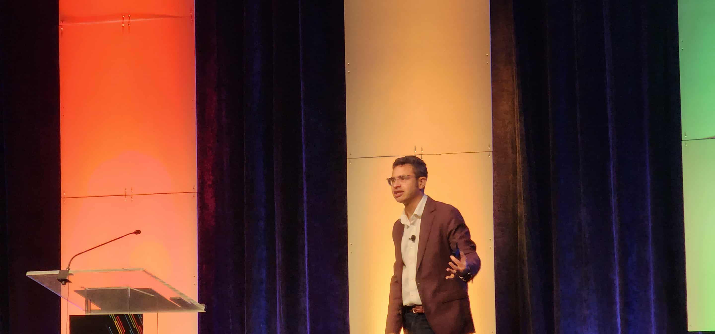 Adam “Smiley” Poswolsky discussed his personal story as he sought inclusiveness and a sense of belonging during his experiences in the corporate world.<br />(Tim Trudell / The Daily Record)