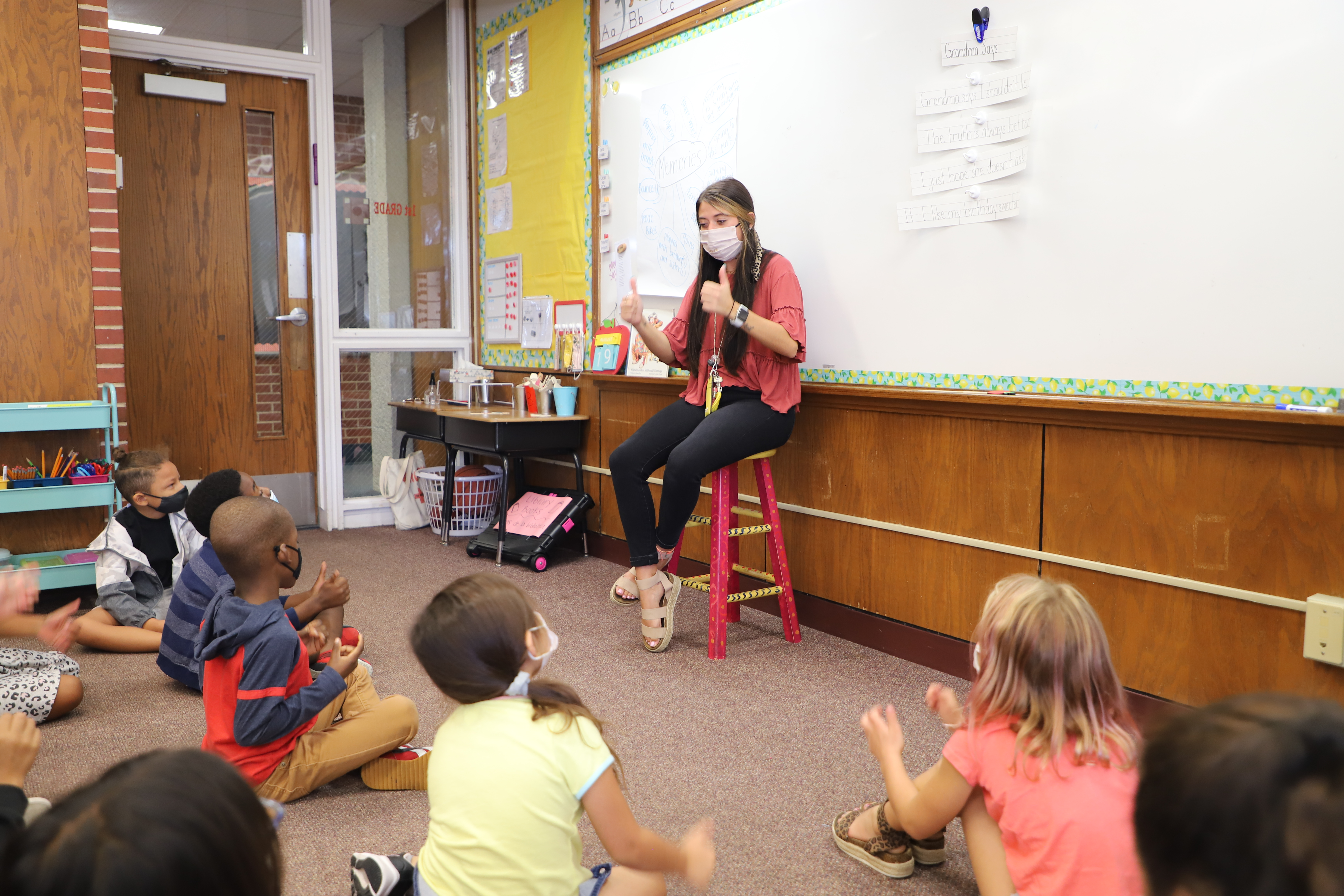 Dakota Wesslund attended Ralston Public Schools all the way through as a student and is now back as a first year first-grade teacher at Mockingbird Elementary. (Jim Frederick/Ralston Public Schools)